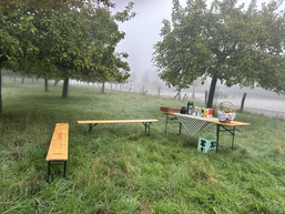 Vorbereitete Stärkung vor dem Beginn der Arbeit